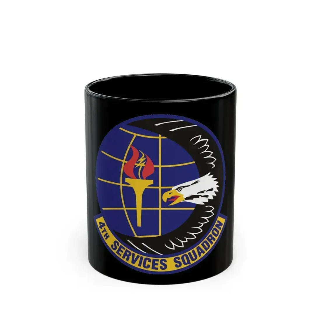 4th Services Squadron (U.S. Air Force) Black Coffee Mug 11oz - Go Mug Yourself