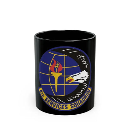 4th Services Squadron (U.S. Air Force) Black Coffee Mug 11oz - Go Mug Yourself