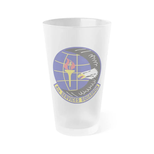 4th Services Squadron (U.S. Air Force) Frosted Pint Glass 16oz Default Title - Go Mug Yourself