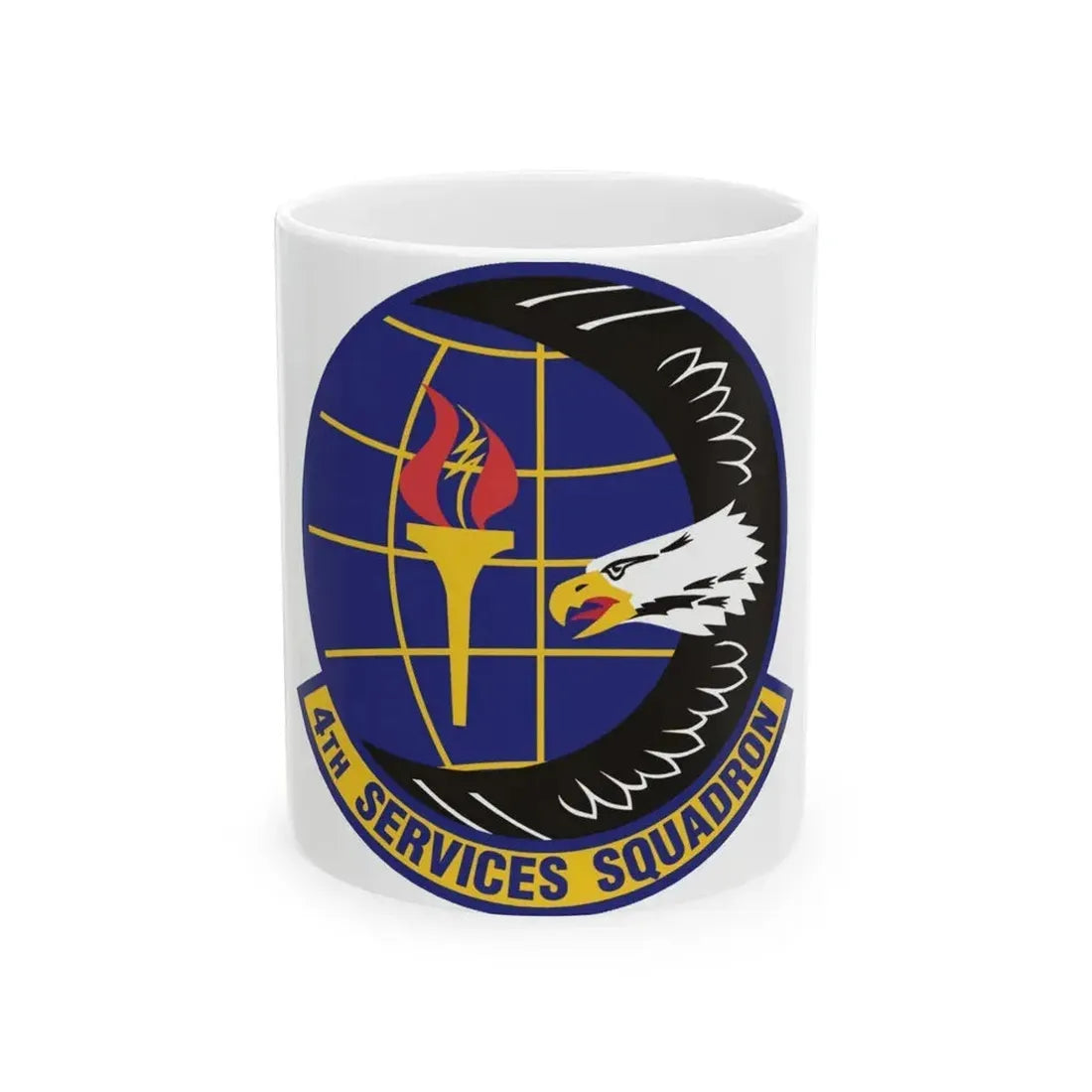 4th Services Squadron (U.S. Air Force) White Coffee Mug 11oz - Go Mug Yourself