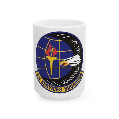 4th Services Squadron (U.S. Air Force) White Coffee Mug 15oz - Go Mug Yourself