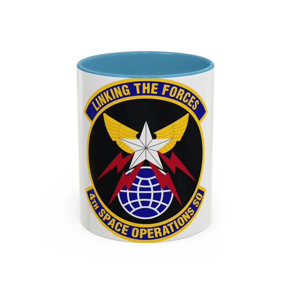 4th Space Operations Squadron (U.S. Air Force) Accent Coffee Mug 11oz Light Blue - Go Mug Yourself