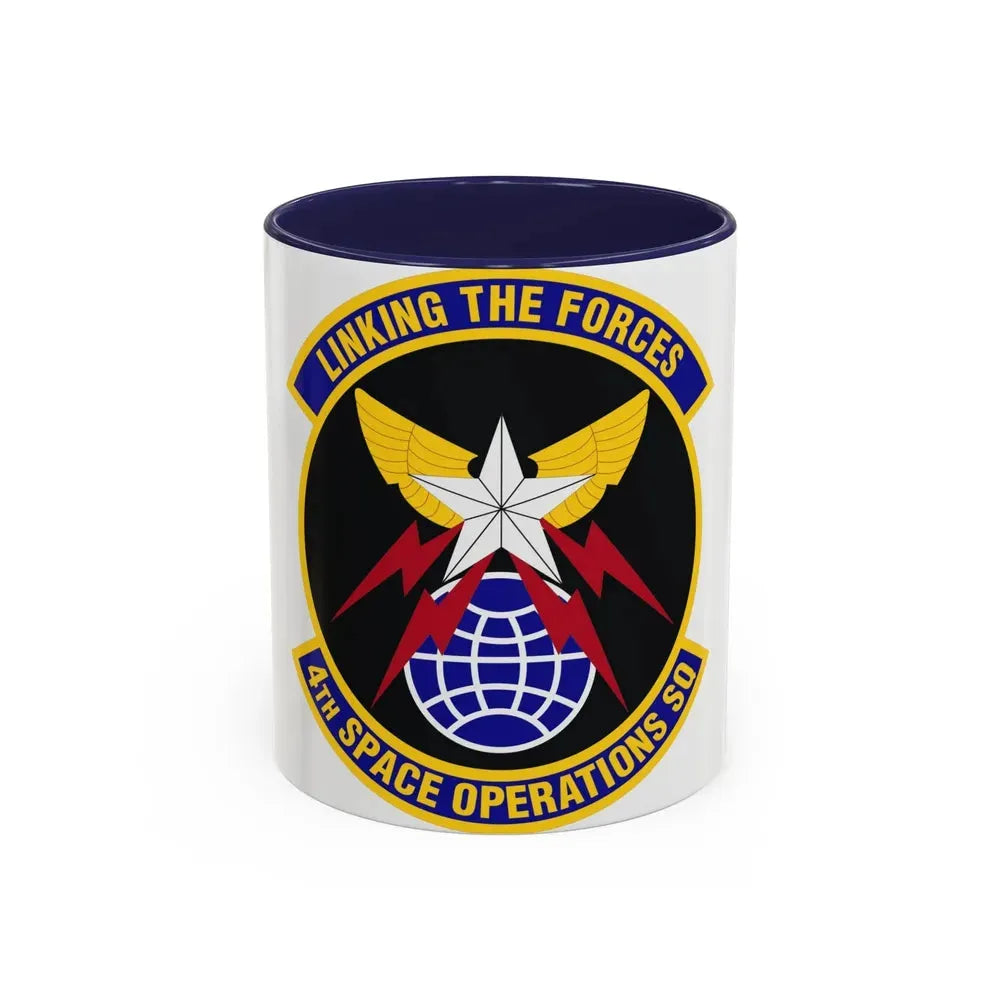 4th Space Operations Squadron (U.S. Air Force) Accent Coffee Mug 11oz Navy - Go Mug Yourself