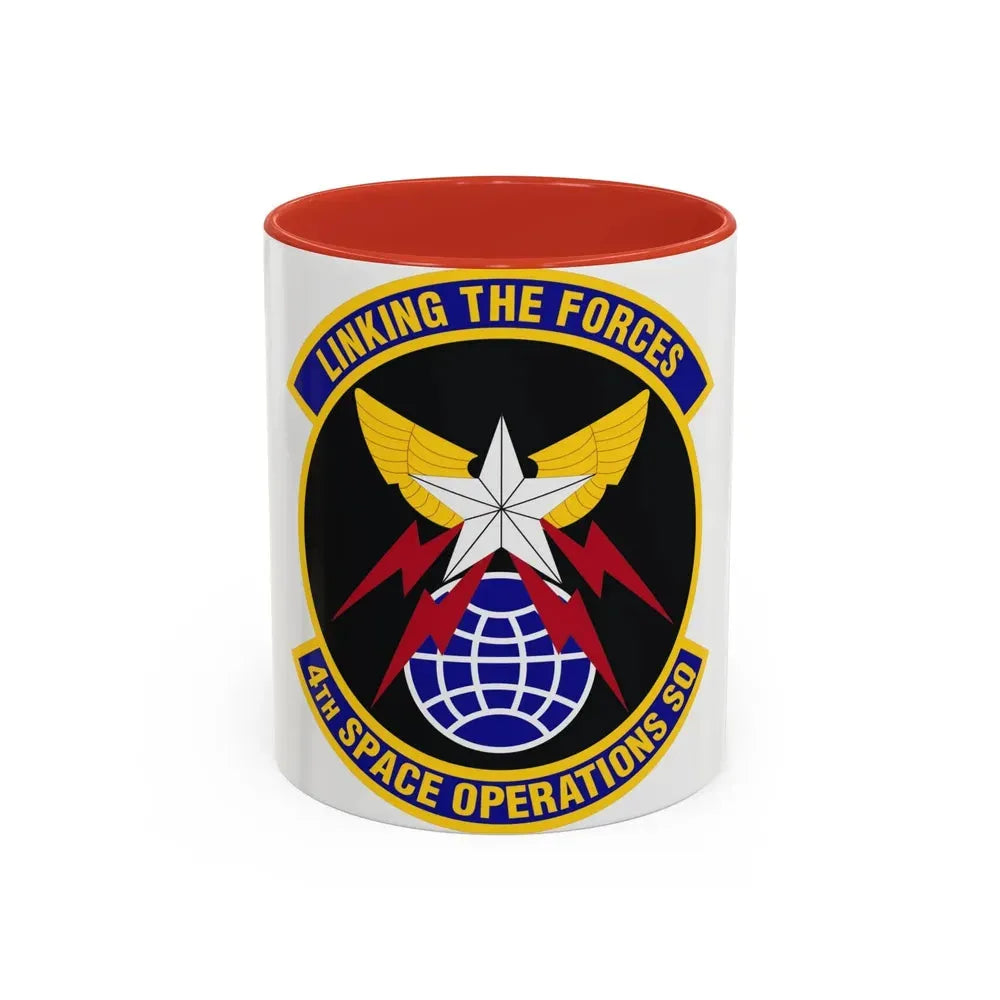 4th Space Operations Squadron (U.S. Air Force) Accent Coffee Mug 11oz Red - Go Mug Yourself