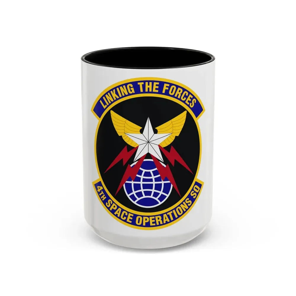 4th Space Operations Squadron (U.S. Air Force) Accent Coffee Mug 15oz Black - Go Mug Yourself