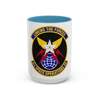 4th Space Operations Squadron (U.S. Air Force) Accent Coffee Mug 15oz Light Blue - Go Mug Yourself