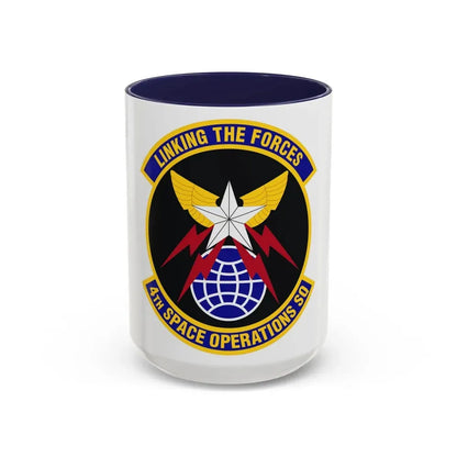 4th Space Operations Squadron (U.S. Air Force) Accent Coffee Mug 15oz Navy - Go Mug Yourself