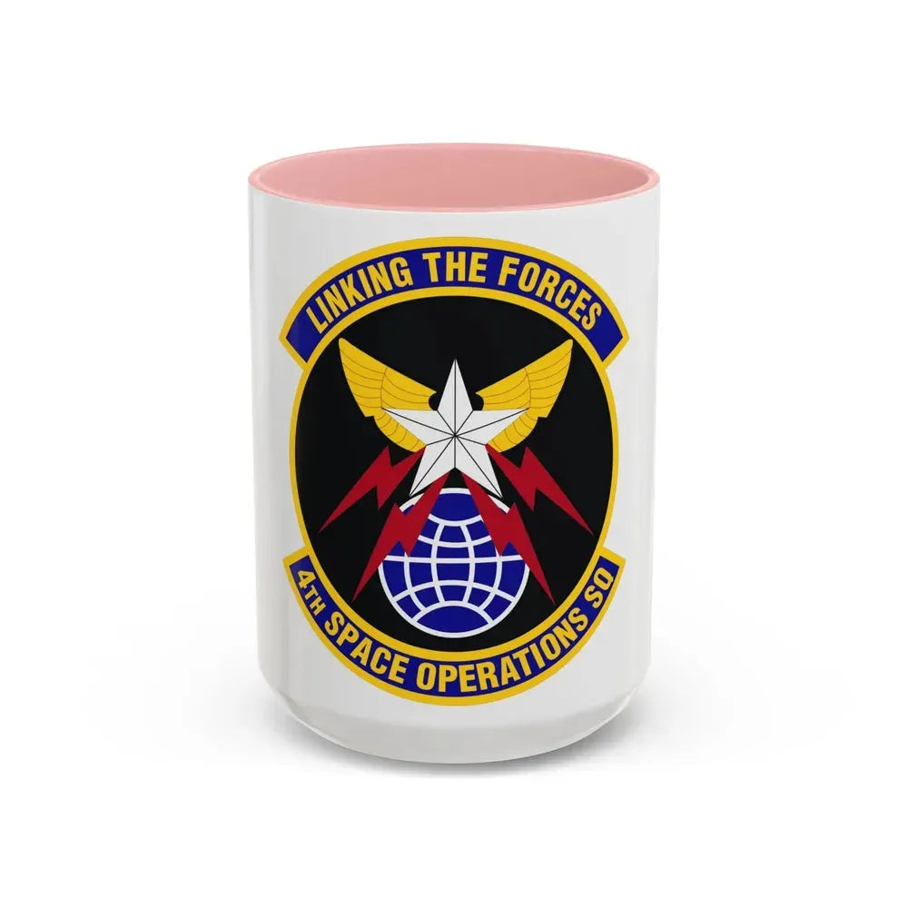 4th Space Operations Squadron (U.S. Air Force) Accent Coffee Mug 15oz Pink - Go Mug Yourself