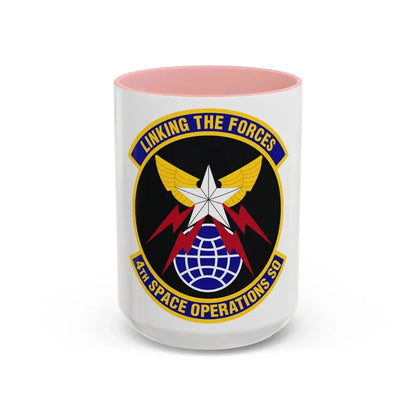 4th Space Operations Squadron (U.S. Air Force) Accent Coffee Mug 15oz Pink - Go Mug Yourself