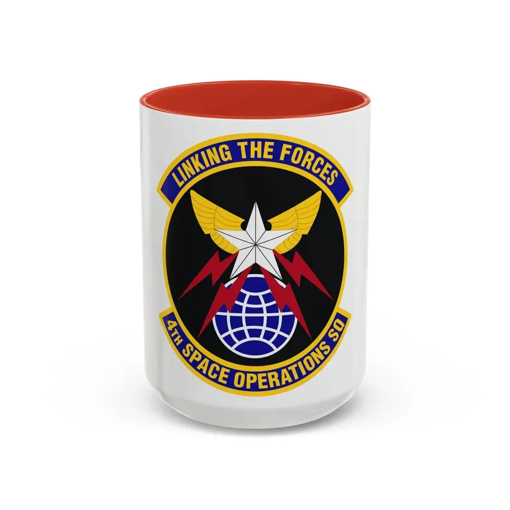 4th Space Operations Squadron (U.S. Air Force) Accent Coffee Mug 15oz Red - Go Mug Yourself