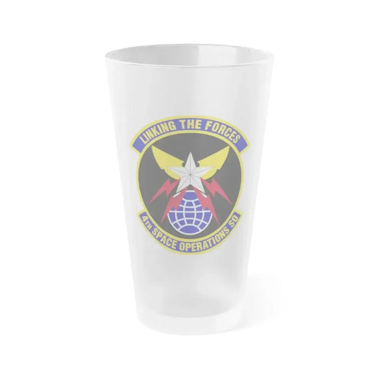 4th Space Operations Squadron (U.S. Air Force) Frosted Pint Glass 16oz 16oz Frosted - Go Mug Yourself
