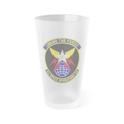 4th Space Operations Squadron (U.S. Air Force) Frosted Pint Glass 16oz - Go Mug Yourself
