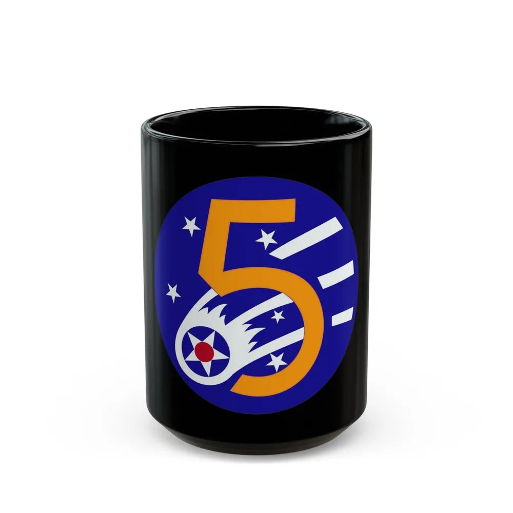 5 Air Force (U.S. Army) Black Coffee Mug-15oz-Go Mug Yourself