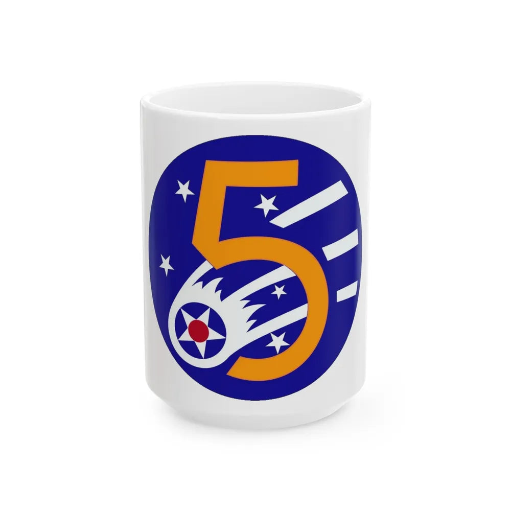 5 Air Force (U.S. Army) White Coffee Mug-15oz-Go Mug Yourself