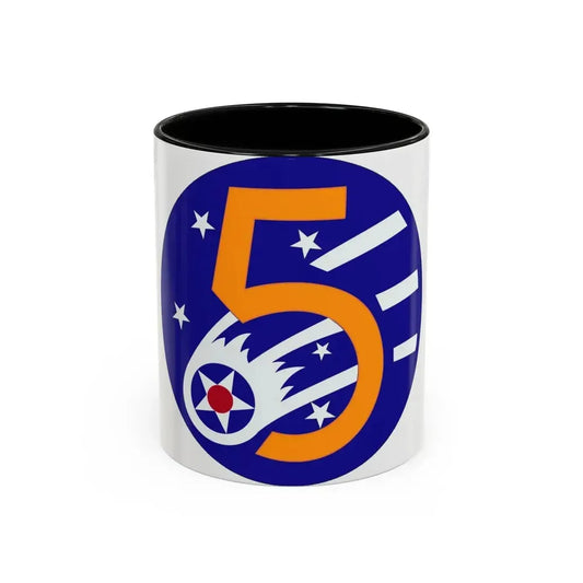 5 Air Force (U.S. Army) Accent Coffee Mug 11oz Black - Go Mug Yourself