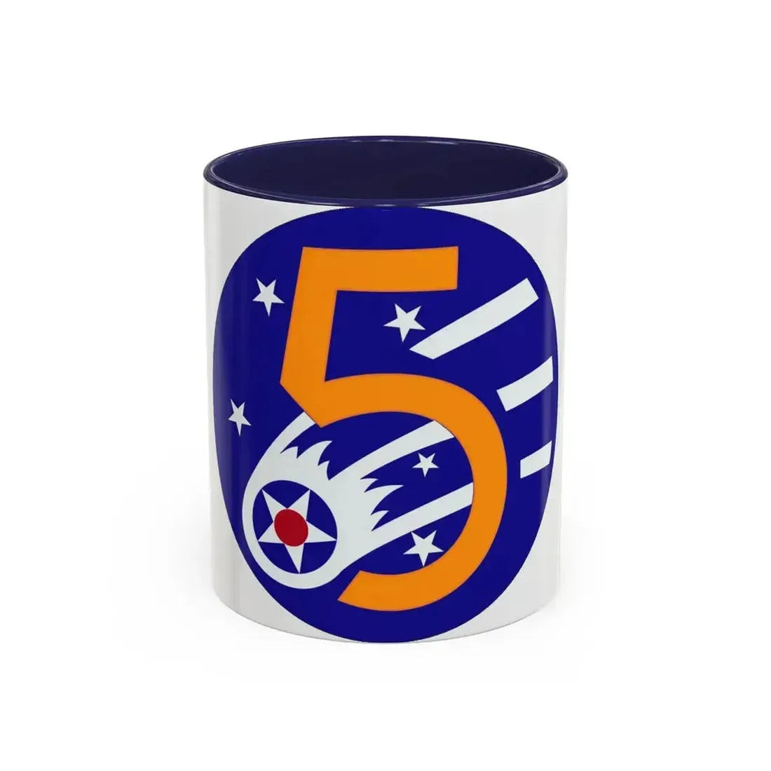 5 Air Force (U.S. Army) Accent Coffee Mug 11oz Navy - Go Mug Yourself
