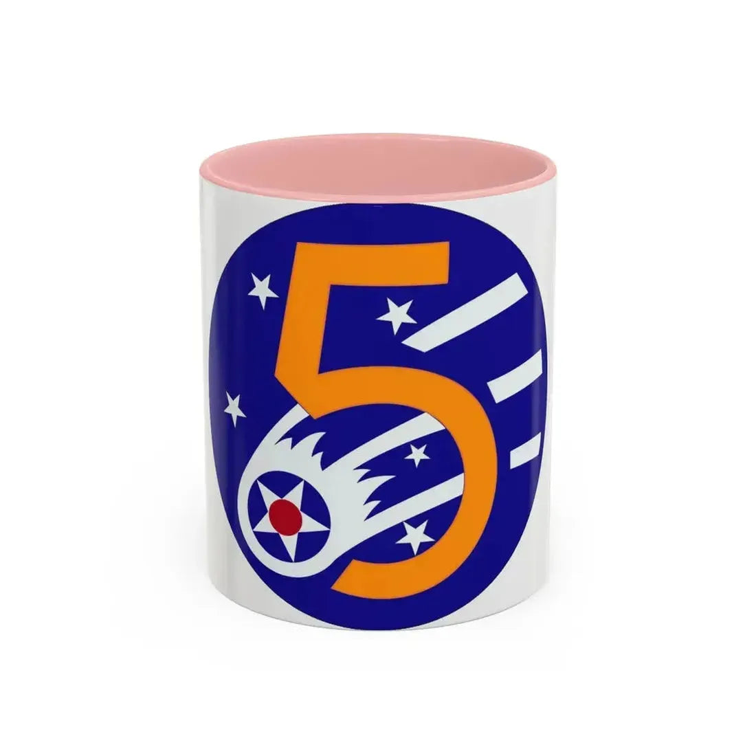 5 Air Force (U.S. Army) Accent Coffee Mug 11oz Pink - Go Mug Yourself