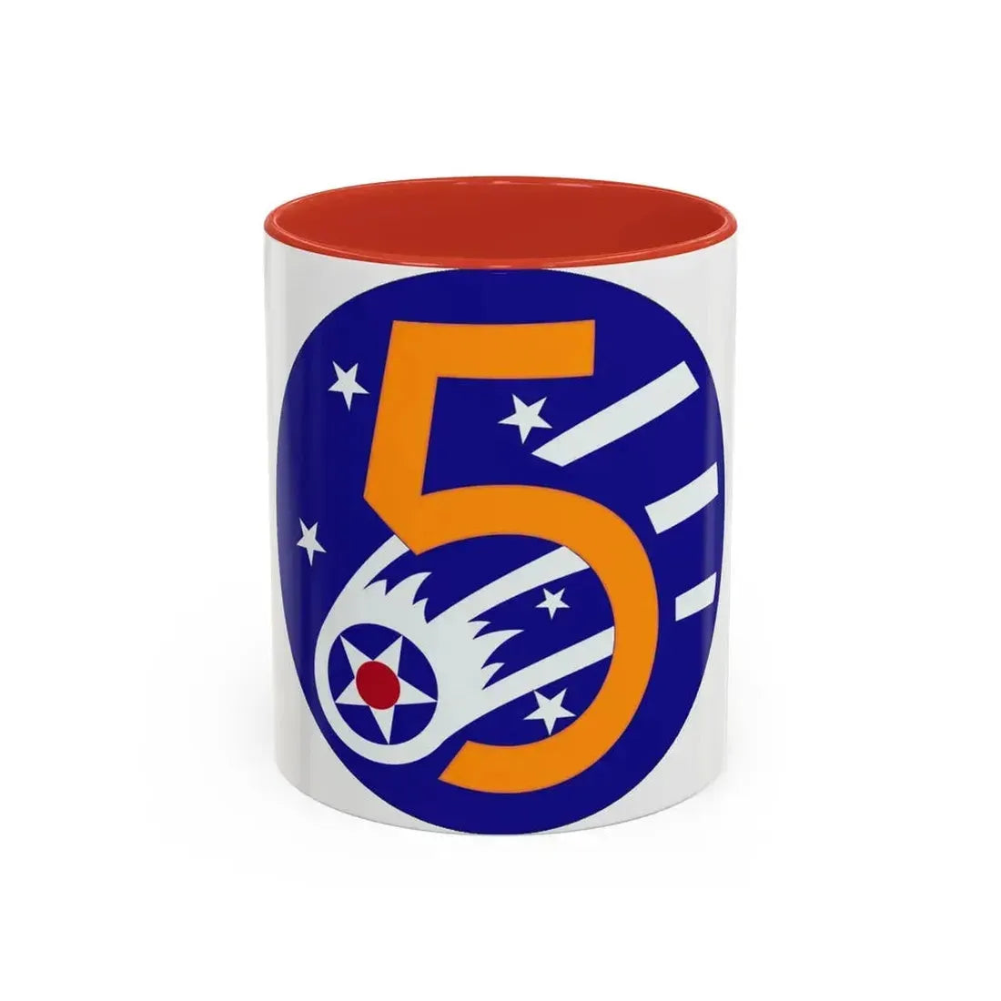 5 Air Force (U.S. Army) Accent Coffee Mug 11oz Red - Go Mug Yourself