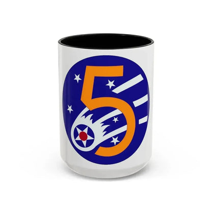 5 Air Force (U.S. Army) Accent Coffee Mug 15oz Black - Go Mug Yourself