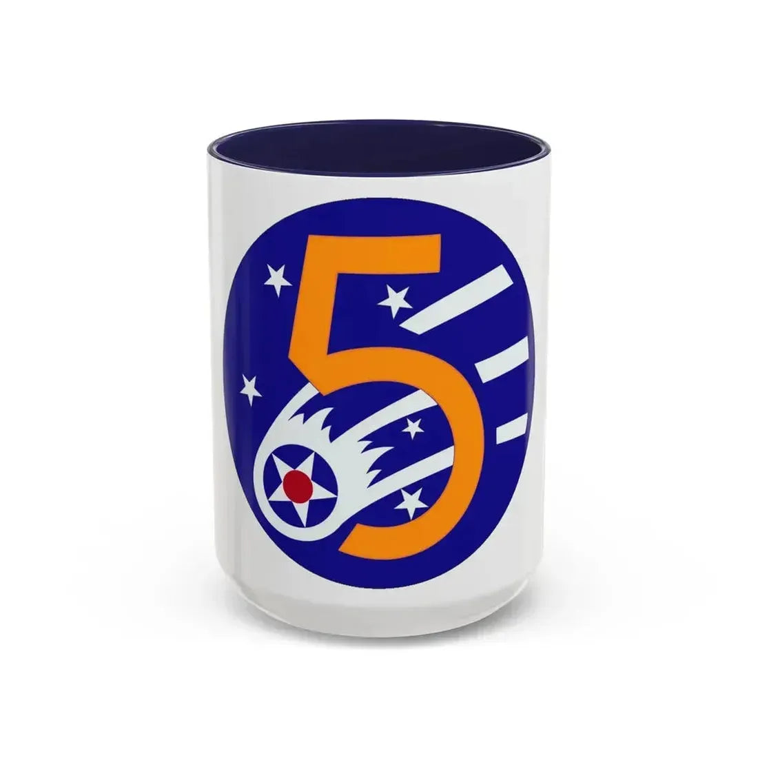 5 Air Force (U.S. Army) Accent Coffee Mug 15oz Navy - Go Mug Yourself