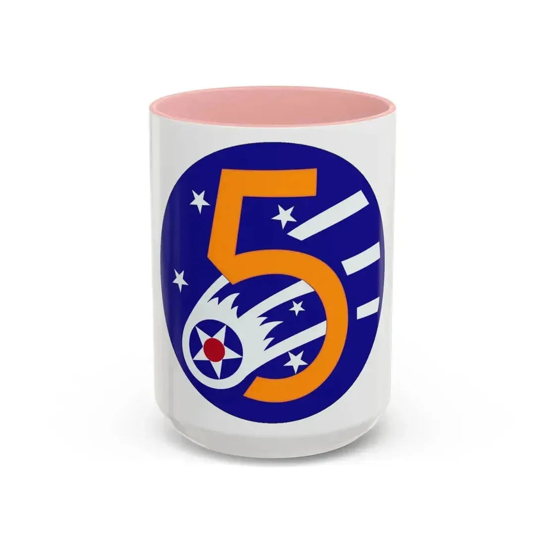 5 Air Force (U.S. Army) Accent Coffee Mug 15oz Pink - Go Mug Yourself