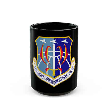 5 Combat Communications Group ACC (U.S. Air Force) Black Coffee Mug-15oz-Go Mug Yourself