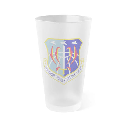 5 Combat Communications Group ACC (U.S. Air Force) Frosted Pint Glass 16oz-16oz-Frosted-Go Mug Yourself