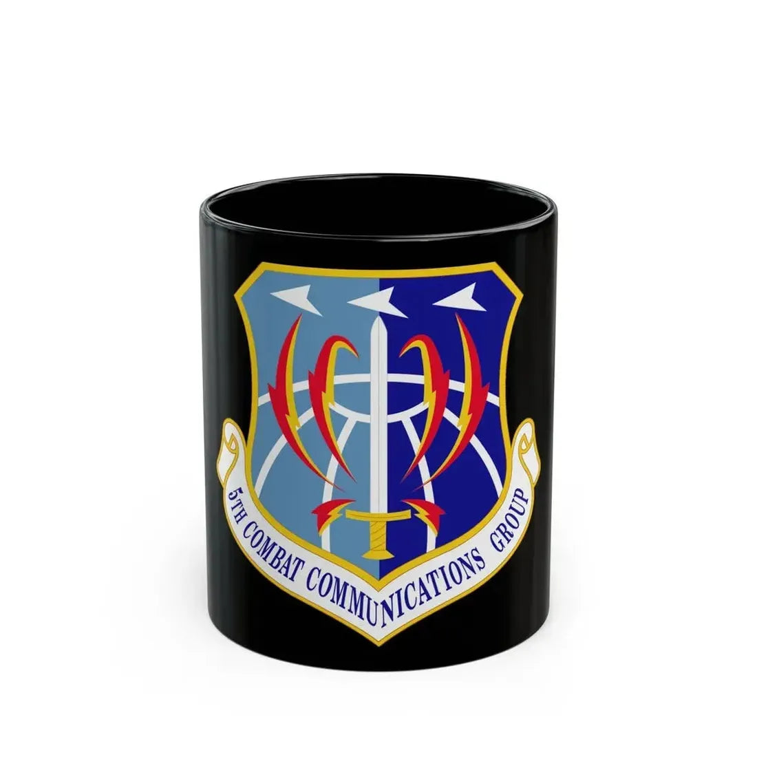 5 Combat Communications Group ACC (U.S. Air Force) Black Coffee Mug 11oz - Go Mug Yourself