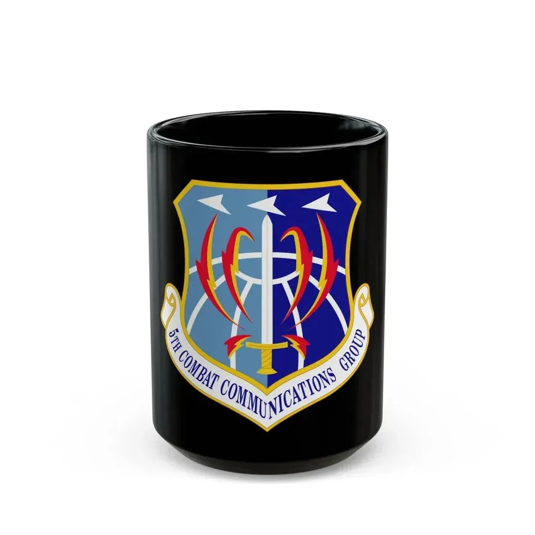 5 Combat Communications Group ACC (U.S. Air Force) Black Coffee Mug 15oz - Go Mug Yourself