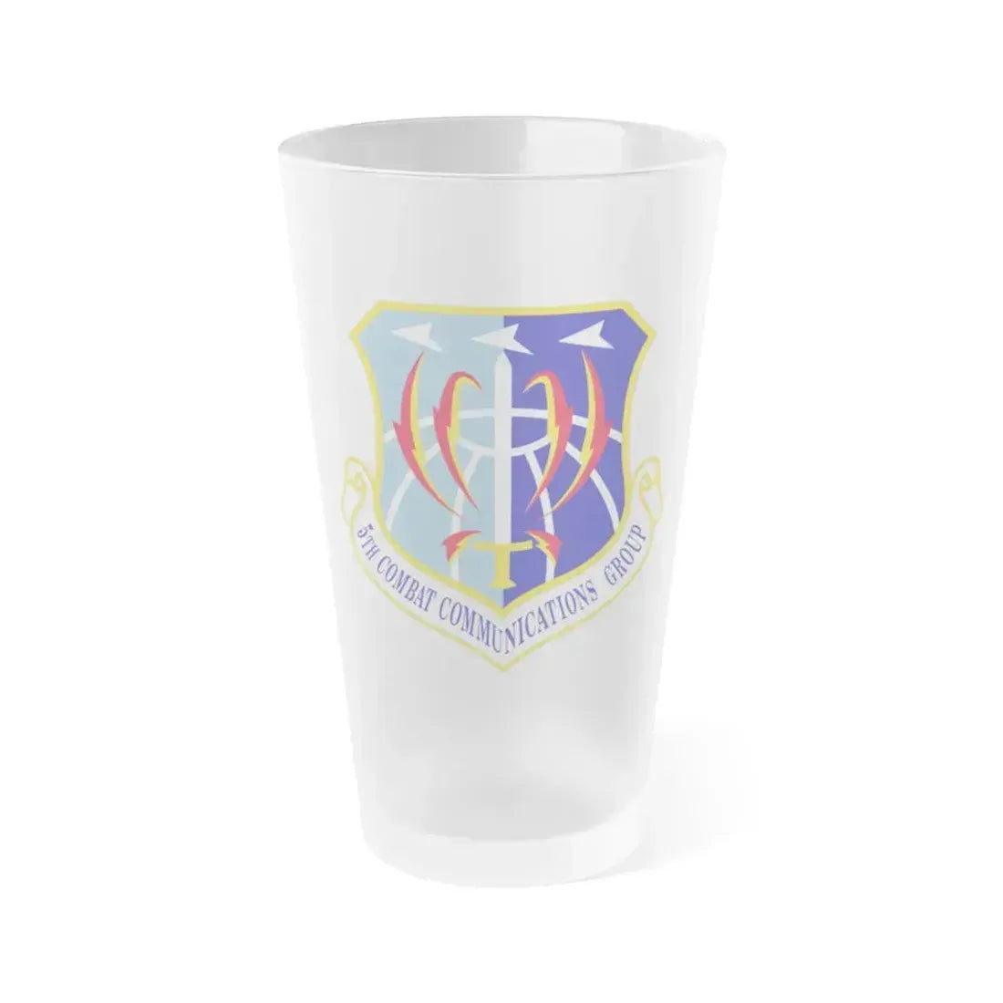5 Combat Communications Group ACC (U.S. Air Force) Frosted Pint Glass 16oz 16oz Frosted - Go Mug Yourself