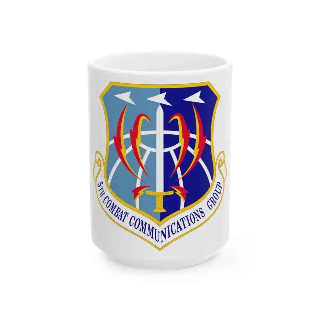 5 Combat Communications Group ACC (U.S. Air Force) White Coffee Mug 15oz - Go Mug Yourself