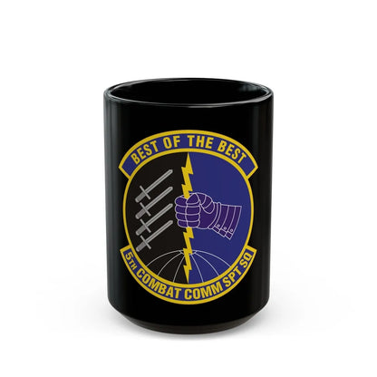 5 Combat Communications Support Squadron ACC (U.S. Air Force) Black Coffee Mug-15oz-Go Mug Yourself