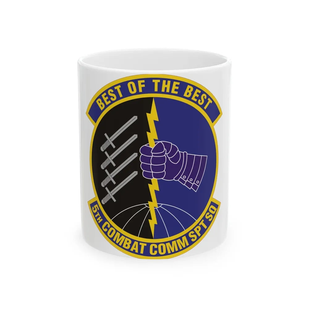 5 Combat Communications Support Squadron ACC (U.S. Air Force) White Coffee Mug-11oz-Go Mug Yourself