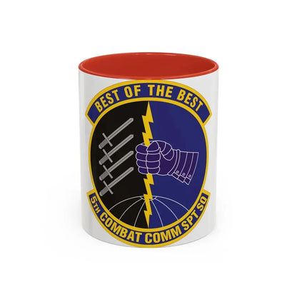5 Combat Communications Support Squadron ACC (U.S. Air Force) Accent Coffee Mug 11oz Red - Go Mug Yourself