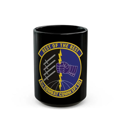 5 Combat Communications Support Squadron ACC (U.S. Air Force) Black Coffee Mug 15oz - Go Mug Yourself