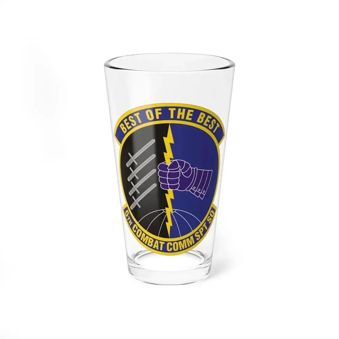 5 Combat Communications Support Squadron ACC (U.S. Air Force) Pint Glass 16oz 16oz - Go Mug Yourself