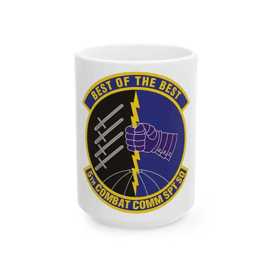 5 Combat Communications Support Squadron ACC (U.S. Air Force) White Coffee Mug 15oz - Go Mug Yourself