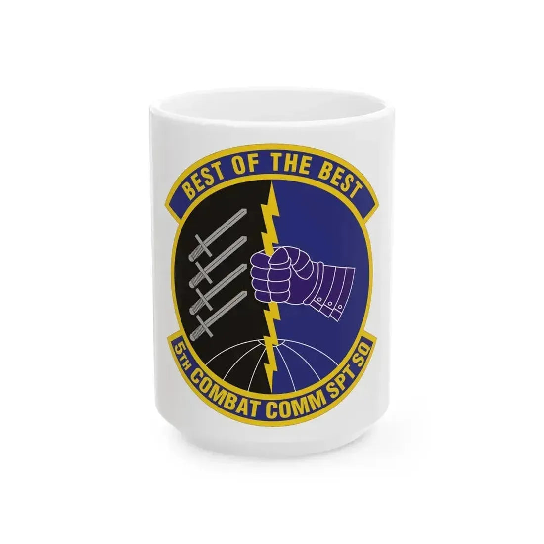 5 Combat Communications Support Squadron ACC (U.S. Air Force) White Coffee Mug 15oz - Go Mug Yourself