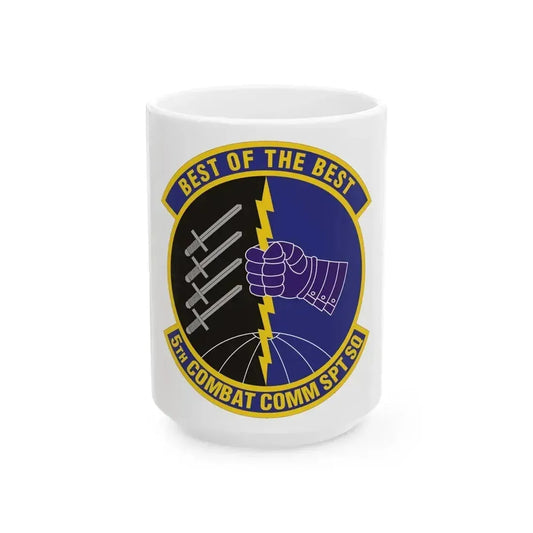 5 Combat Communications Support Squadron ACC (U.S. Air Force) White Coffee Mug 15oz - Go Mug Yourself