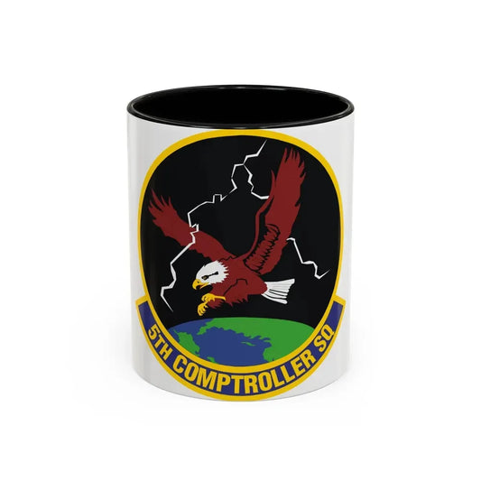 5 Comptroller Squadron AFGSC (U.S. Air Force) Accent Coffee Mug 11oz Black - Go Mug Yourself