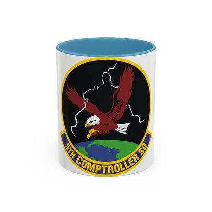 5 Comptroller Squadron AFGSC (U.S. Air Force) Accent Coffee Mug 11oz Light Blue - Go Mug Yourself