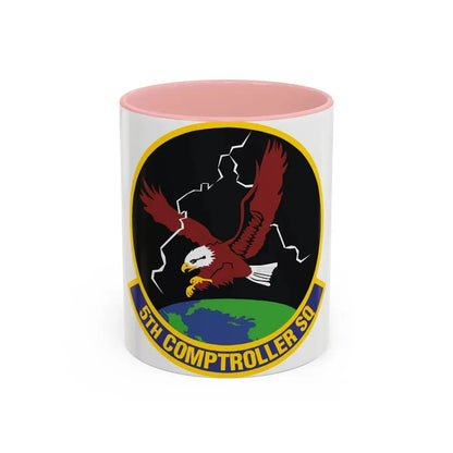 5 Comptroller Squadron AFGSC (U.S. Air Force) Accent Coffee Mug 11oz Pink - Go Mug Yourself