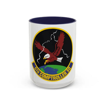 5 Comptroller Squadron AFGSC (U.S. Air Force) Accent Coffee Mug 15oz Navy - Go Mug Yourself