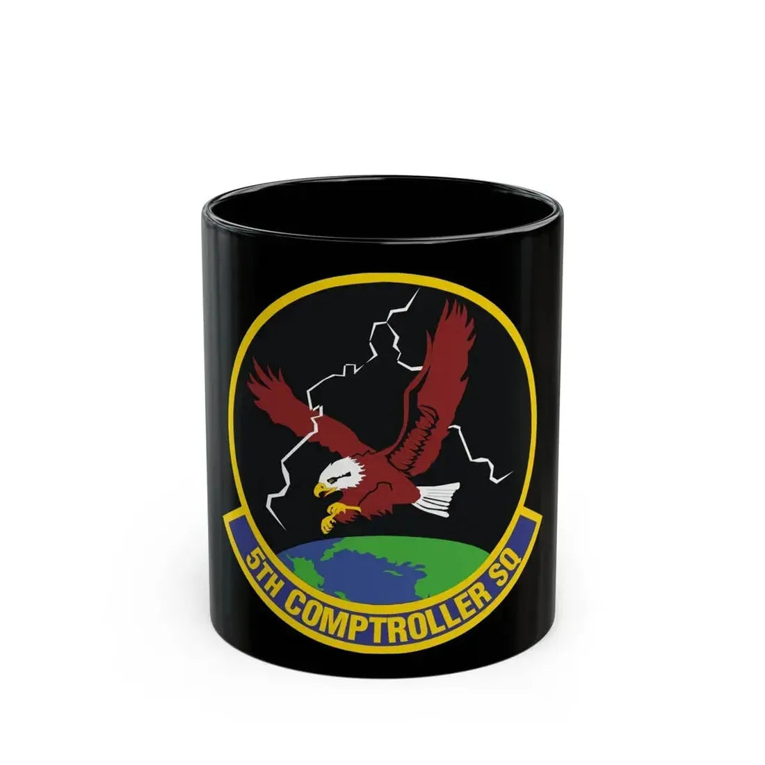 5 Comptroller Squadron AFGSC (U.S. Air Force) Black Coffee Mug 11oz - Go Mug Yourself