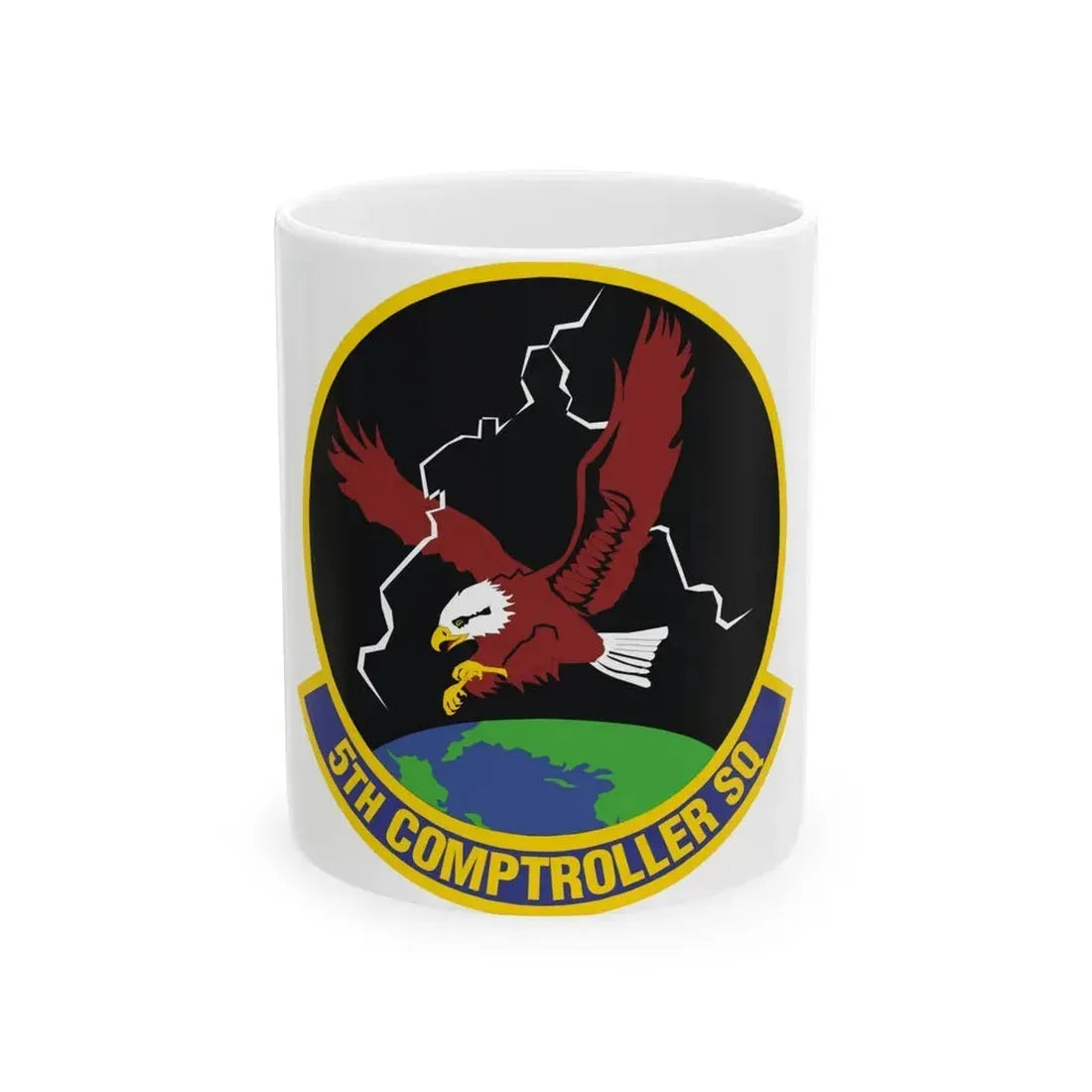 5 Comptroller Squadron AFGSC (U.S. Air Force) White Coffee Mug 11oz - Go Mug Yourself