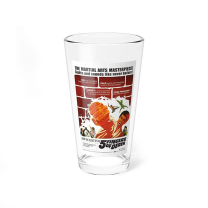 5 FINGERS OF DEATH 1972 Movie Poster - Pint Glass 16oz 16oz - Go Mug Yourself
