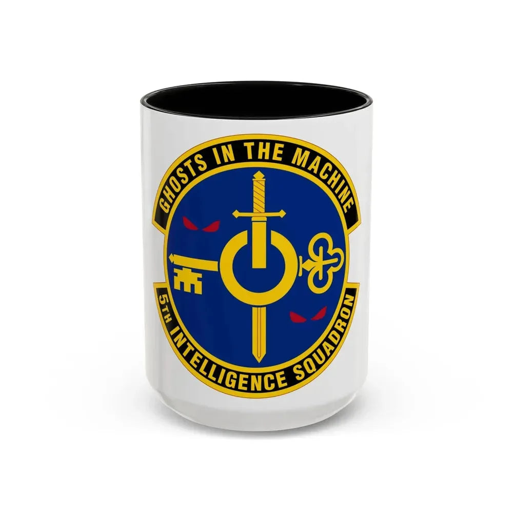 5 Intelligence Squadron ACC (U.S. Air Force) Accent Coffee Mug 15oz Black - Go Mug Yourself