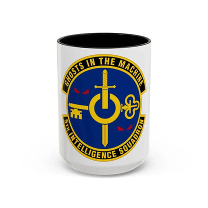 5 Intelligence Squadron ACC (U.S. Air Force) Accent Coffee Mug 15oz Black - Go Mug Yourself