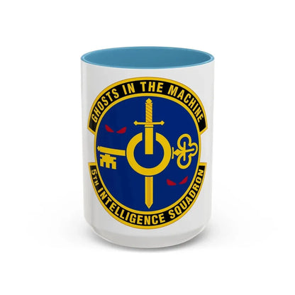 5 Intelligence Squadron ACC (U.S. Air Force) Accent Coffee Mug 15oz Light Blue - Go Mug Yourself