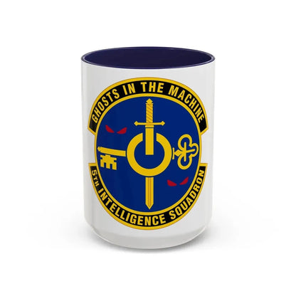 5 Intelligence Squadron ACC (U.S. Air Force) Accent Coffee Mug 15oz Navy - Go Mug Yourself